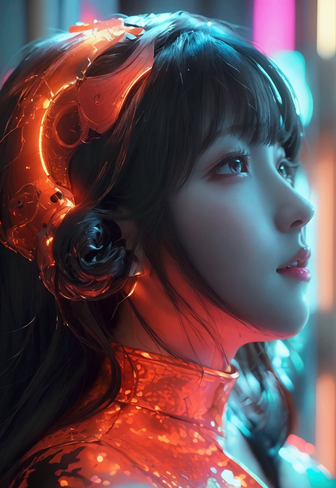 masterpiece, best quality, very aesthetic, absurdres, newest, very beautiful, super detail, very detail, 4K, official style, 1girl, busty, full body, asian, black hair, long hair