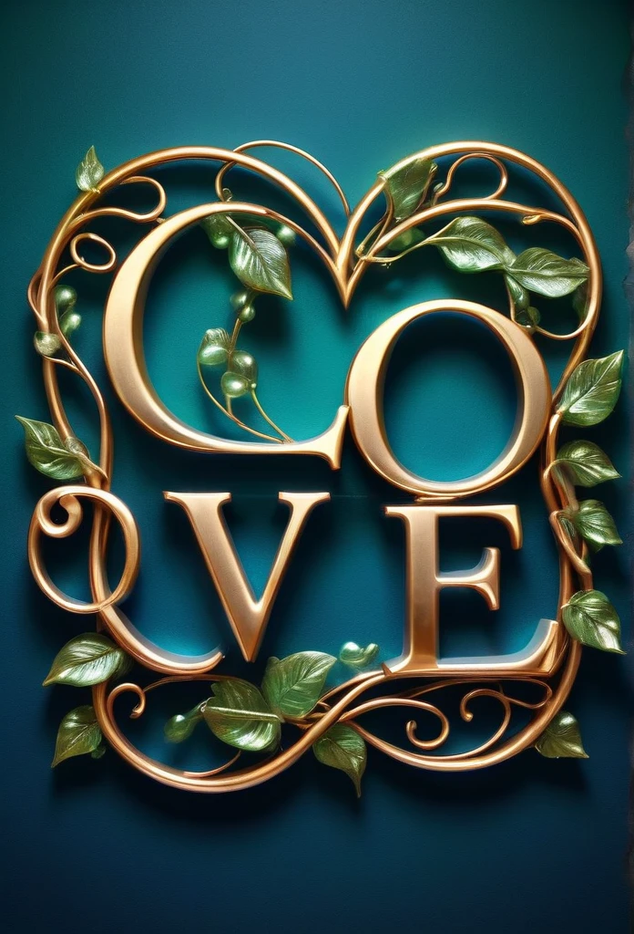 Creative font design,Alloy iron character,(3D font design"LOVE":1.8),fantasy background,Alloy vines surround iron character,There are iron flowers on the words,heavy metal style,Metal Art,flower made of iron,iron leaves,Full metallic luster,Metal texture in the post-industrial era,Crafts made from twisted alloy wire,iron character,Golden word,silver letter,Metal words,crystal pendant,Emerald setting,Carefully crafted,Perfect workmanship,Magic lightning background,blue lightning,