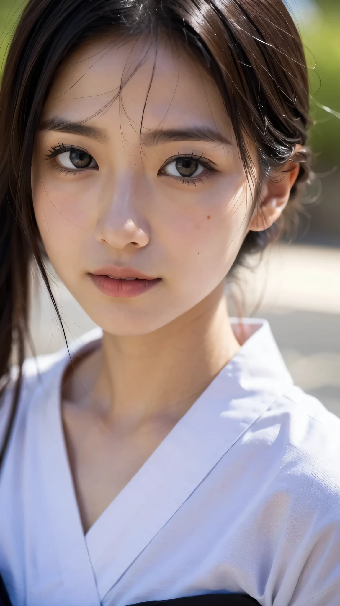 Japanese women、Clothes that do not expose skin、Close-up of face、yukata