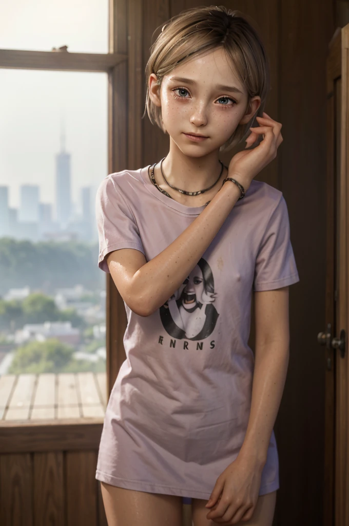 A stunning, intricate full color portrait, girl, epic character composition, alessio albi, nina masic, sharp focus, natural lighting, subsurface dispersion, f2, 35mm, portrait, hard shadows, portrait, photography, detailed skin, realistic, photo-realistic, 8k, highly detailed, full length frame, High detail RAW color art, diffused soft lighting, shallow depth of field, sharp focus, hyperrealism, cinematic lighting, perfect face, perfect looks, thin arms, young, 1girl, solo, lean body, flat chest, long shirt, thin thighs, small waist, cold, outside, rain, shirt dress, self hug, young, baby face, rate, tight clothes, sad, smile, cute, cry, sad, depressed, tears, frown, crying, torn shirt, transculent, see-through, wet shirt, wet white shirt,