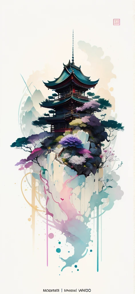 (Art by Numbers,Inks and washes:1.2),Nobody, Mountain々, wood, Rivers,Flowers,Lotus flower,Purple Flower,沢Mountainの花(Oriental elements, Chinese colors, Senior Color Matching), (3D sculpture,Rendering with Octane,Volumetric Light,Natural soft light,), (Very delicate:1.2, Losing focus:1.2, Very colorful, Cinema Lighting, Chiaroscuro,Ray Tracing), masterpiece, Super rich,Very detailed,8k, Zurrison_style_wonderful_wall