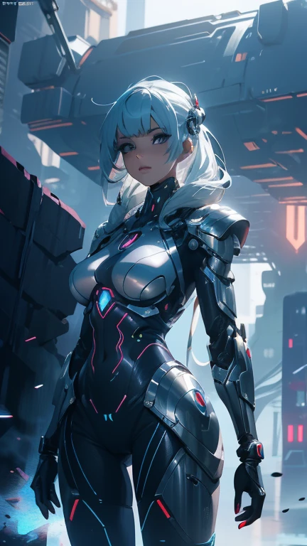 A woman from Arafed takes a photo in a futuristic costume, Wearing futuristic white armor, Girl wearing mecha cyber armor, Unreal Engine Rendering + welcome, Cyborg Porcelain Armor, Shining White Armor, Female cyborg body, Beautiful and attractive cyborg woman, Various Cyber Suits, Beautiful cyborg woman, Beautiful Caucasian girl cyborg, Futuristic Armor, Perfect cyborg woman