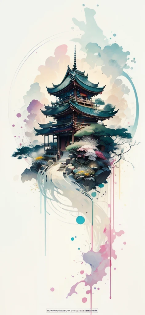 (Art by Numbers,Inks and washes:1.2),Nobody, Mountain々, wood, Rivers,Flowers,Lotus flower,Purple Flower,沢Mountainの花(Oriental elements, Chinese colors, Senior Color Matching), (3D sculpture,Rendering with Octane,Volumetric Light,Natural soft light,), (Very delicate:1.2, Losing focus:1.2, Very colorful, Cinema Lighting, Chiaroscuro,Ray Tracing), masterpiece, Super rich,Very detailed,8k, Zurrison_style_wonderful_wall