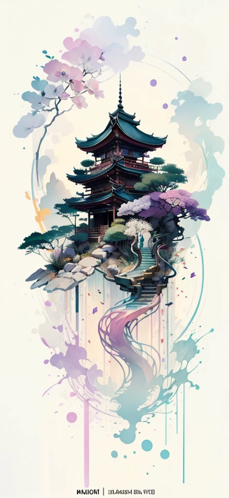 (Art by Numbers,Inks and washes:1.2)，Nobody, Mountain々, wood, Rivers，Flowers，Lotus flower，Purple Flower,沢Mountainの花(Oriental elements, Chinese colors, Senior Color Matching),  (3D sculpture，Rendering with Octane，Volumetric Light，Natural soft light，), (Very delicate:1.2, Losing focus:1.2, Very colorful, Cinema Lighting, Chiaroscuro,Ray Tracing), masterpiece, Super rich,Very detailed,8k, Zurrison_style_wonderful_wall,Based on purple,Paintings with a lot of purple