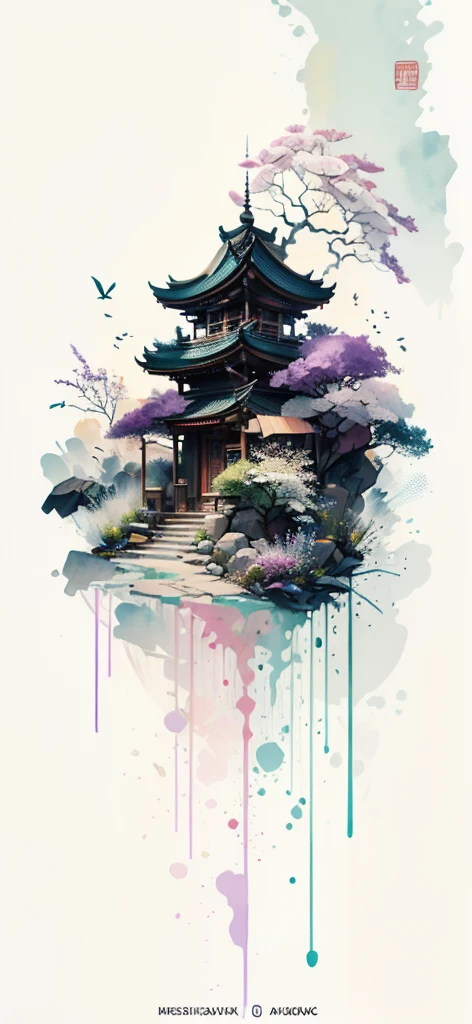 (Art by Numbers,Inks and washes:1.2)，Nobody, Mountain々, wood, Rivers，Flowers，Lotus flower，Purple Flower,沢Mountainの花(Oriental elements, Chinese colors, Senior Color Matching),  (3D sculpture，Rendering with Octane，Volumetric Light，Natural soft light，), (Very delicate:1.2, Losing focus:1.2, Very colorful, Cinema Lighting, Chiaroscuro,Ray Tracing), masterpiece, Super rich,Very detailed,8k, Zurrison_style_wonderful_wall,Based on purple,Paintings with a lot of purple