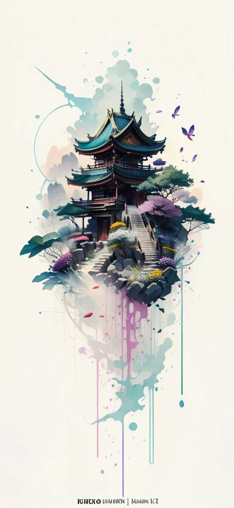 (Art by Numbers,Inks and washes:1.2),Nobody, Mountain々, wood, Rivers,Flowers,Lotus flower,Purple Flower,沢Mountainの花(Oriental elements, Chinese colors, Senior Color Matching), (3D sculpture,Rendering with Octane,Volumetric Light,Natural soft light,), (Very delicate:1.2, Losing focus:1.2, Very colorful, Cinema Lighting, Chiaroscuro,Ray Tracing), masterpiece, Super rich,Very detailed,8k, Zurrison_style_wonderful_wall,Based on purple,Paintings with a lot of purple