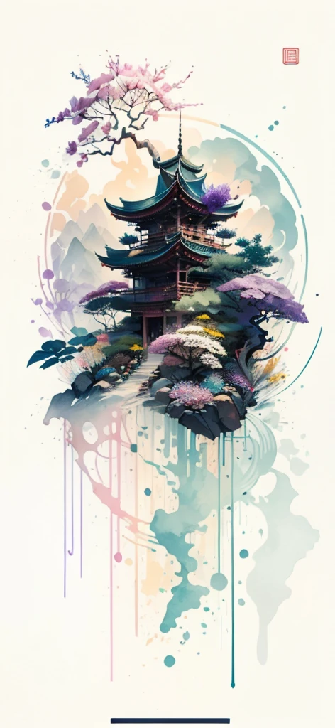 (Art by Numbers,Inks and washes:1.2)，Nobody, Mountain々, wood, Rivers，Flowers，Lotus flower，Purple Flower,沢Mountainの花(Oriental elements, Chinese colors, Senior Color Matching),  (3D sculpture，Rendering with Octane，Volumetric Light，Natural soft light，), (Very delicate:1.2, Losing focus:1.2, Very colorful, Cinema Lighting, Chiaroscuro,Ray Tracing), masterpiece, Super rich,Very detailed,8k, Zurrison_style_wonderful_wall,Based on purple,Paintings with a lot of purple