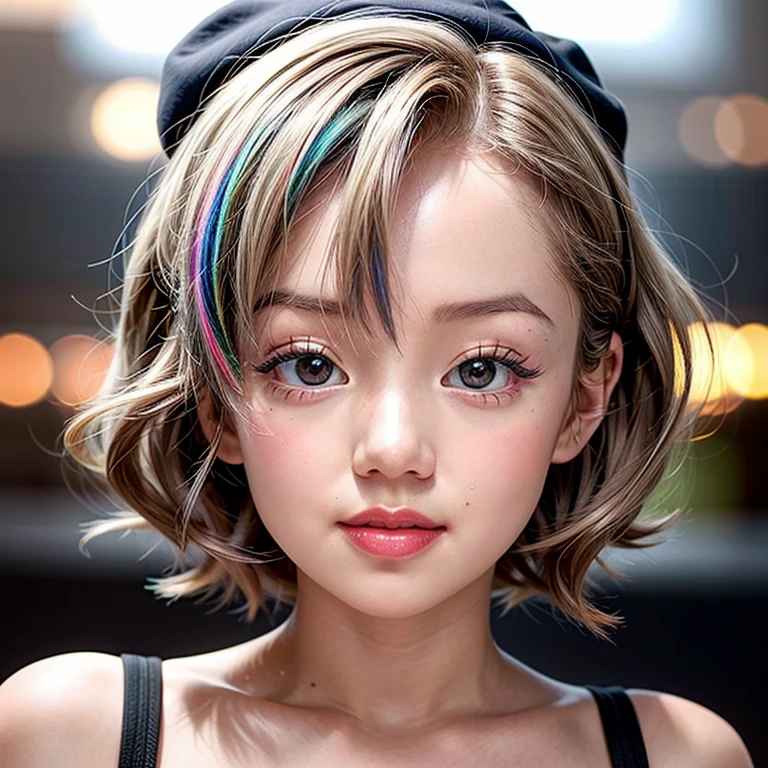 High-level UltraDetailed Wallpaper, 8K Masterpiece TopQuality, Absurd Detailed CommercialPhoto, PerfectLighting, Extremely detailed (((The personifying " Marilyn Monroe " as a LittleGirl))), Absurd MysticSight Tyndall Effect Scattering (StudioGray background with (Overflowing oodles Dazzling (RainbowColorParticles BokeH))), (Assfocus RoundlyButts), (Exposed SFW) BREAK (Acutance:0.88) (NOGIZAKA FaceVariations) Extremely Detailed very KAWAII face variations, Childish PerfectAnatomy, CaptivatingGaze ReflectiveEyes with (SparklingHighlights:1.28), (VoluminousLong Eyelashes:0.88), GlossyRED Lips with BeautifulDetails, RosyCheeks, Radiant PearlSkin with clear transparency, Glowing DowneyHair, { (Dynamic LifeLike expressions:1.6) | (:d) } . (large eyes:-1) .