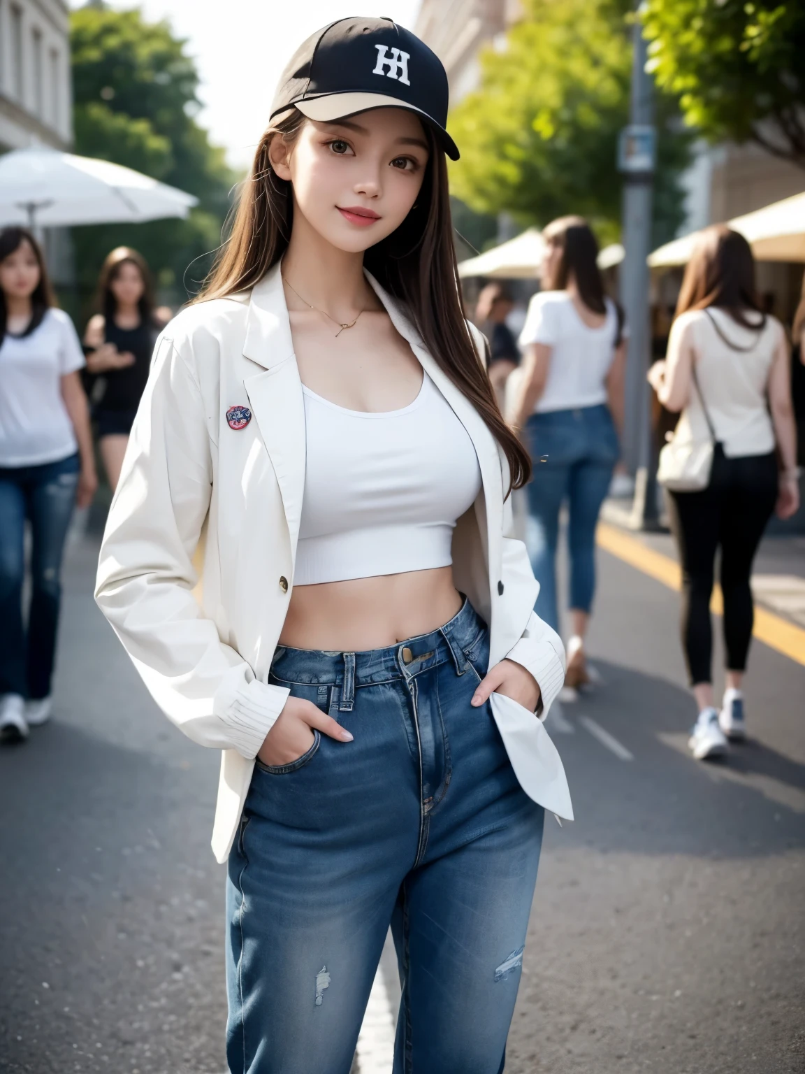 best quality,8k,smile,blazer,middle School girls,White Track Jacket,Standing posture,Wearing a cap,Hands in pockets,beautiful girl,swimsuit,比基尼,multiple girls are depicted,She has her bangs down,Brown Hair,harem,idol group,photo shoot,long hair,highest quality,big breasts,happy girl,horny girl,yellow eyes,Shorts,Black jeans,jeans,Long trousers,Latest Fashion,future fashion,Beautiful Girl Country,Beautiful Girl's Paradise,fur jacket,perfect face,standing position,girls hugging each other,letting down one's bangs,beautiful eyes,Ocean,girls hugging each other,smooth hair,Angel Girl,multicolored hair colors,naughty girl,beautiful girl,beautiful girl,loose socks
