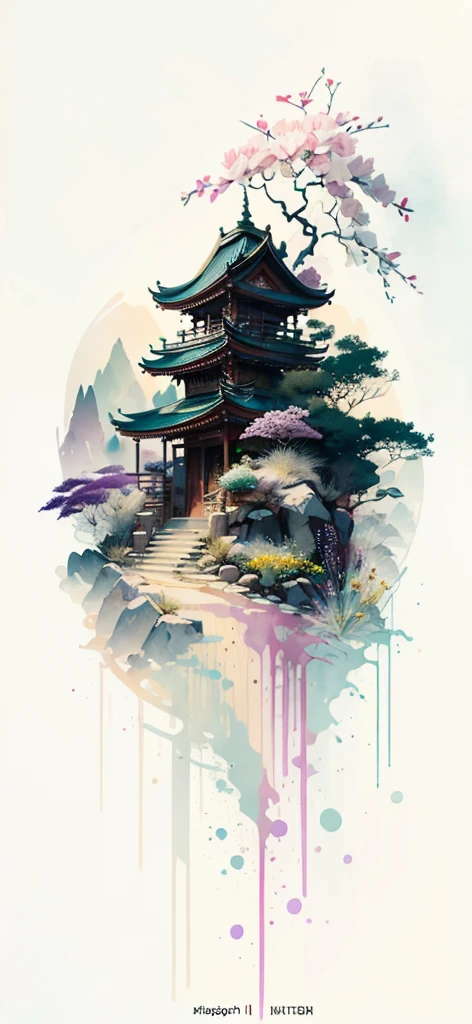 (Art by Numbers,Inks and washes:1.2),Nobody, Mountain々, wood, Rivers,Flowers,Lotus flower,Purple Flower,沢Mountainの花(Oriental elements, Chinese colors, Senior Color Matching), (3D sculpture,Rendering with Octane,Volumetric Light,Natural soft light,), (Very delicate:1.2, Losing focus:1.2, Very colorful, Cinema Lighting, Chiaroscuro,Ray Tracing), masterpiece, Super rich,Very detailed,8k, Zurrison_style_wonderful_wall,Based on purple,Paintings with a lot of purple