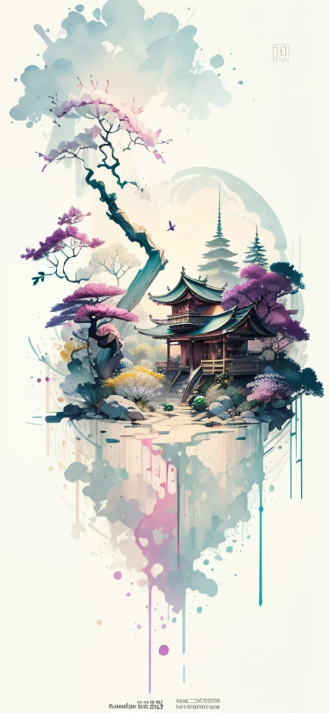 (Art by Numbers,Inks and washes:1.2),Nobody, Mountain々, wood, Rivers,Flowers,Lotus flower,Purple Flower,沢Mountainの花(Oriental elements, Chinese colors, Senior Color Matching), (3D sculpture,Rendering with Octane,Volumetric Light,Natural soft light,), (Very delicate:1.2, Losing focus:1.2, Very colorful, Cinema Lighting, Chiaroscuro,Ray Tracing), masterpiece, Super rich,Very detailed,8k, Zurrison_style_wonderful_wall,Based on purple,Paintings with a lot of purple