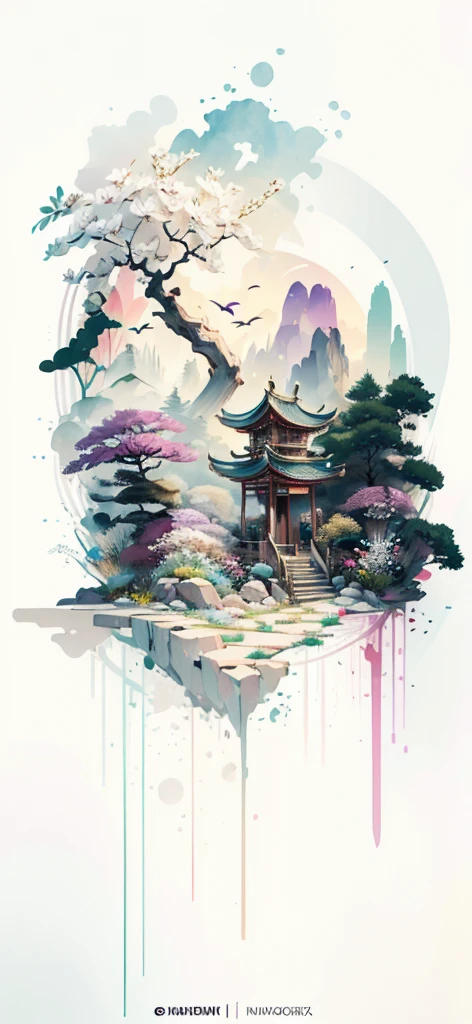 (Art by Numbers,Inks and washes:1.2),Nobody, Mountain々, wood, Rivers,Flowers,Lotus flower,Purple Flower,沢Mountainの花(Oriental elements, Chinese colors, Senior Color Matching), (3D sculpture,Rendering with Octane,Volumetric Light,Natural soft light,), (Very delicate:1.2, Losing focus:1.2, Very colorful, Cinema Lighting, Chiaroscuro,Ray Tracing), masterpiece, Super rich,Very detailed,8k, Zurrison_style_wonderful_wall,Based on purple,Paintings with a lot of purple