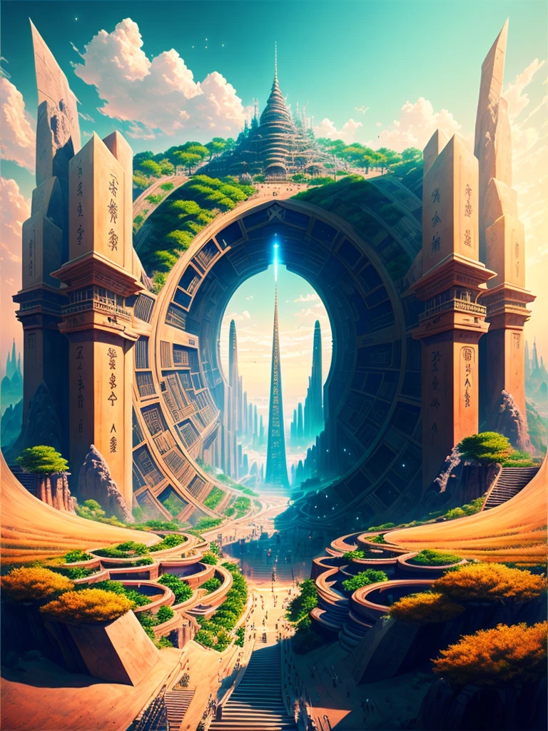 Best Quality，8k，Huge underground city，Underground Labyrinth，Anime Art，mysterious，universe，Super huge structure，Super huge torii，Multidimensional，A world beyond imagination，High Dimension，Fantasy，future，Different space，Nature，romantic，universe，A world beyond imagination，Dream world，New World，Huge river，masterpiece，最高masterpiece，perfection，