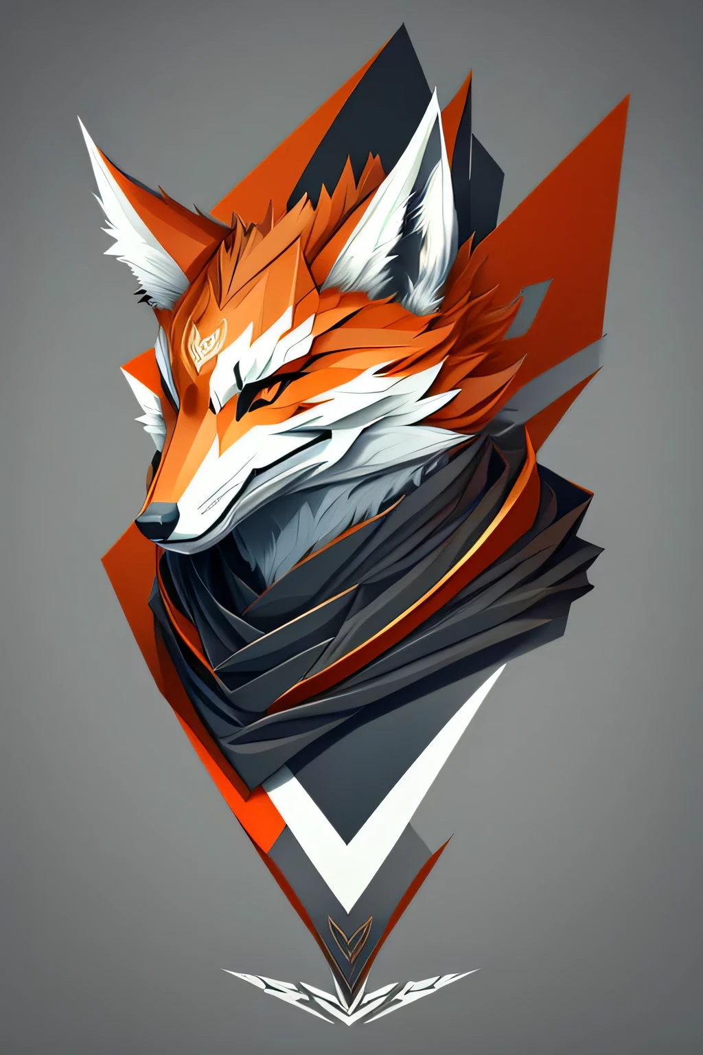 A captivating monochromatic logo is created, with a strong, angular representation of a fox head. Carefully designed by vector graphics expert Daarken, This theme won a prestigious Behance competition. Embrace the essence of minimalism, The logo is displayed in high resolution, with complex lines and sharp contrasts, to convey a striking and sophisticated image.
