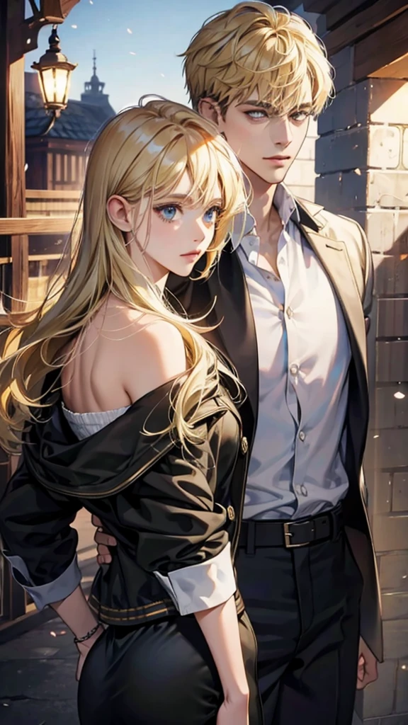 Bright blonde hair