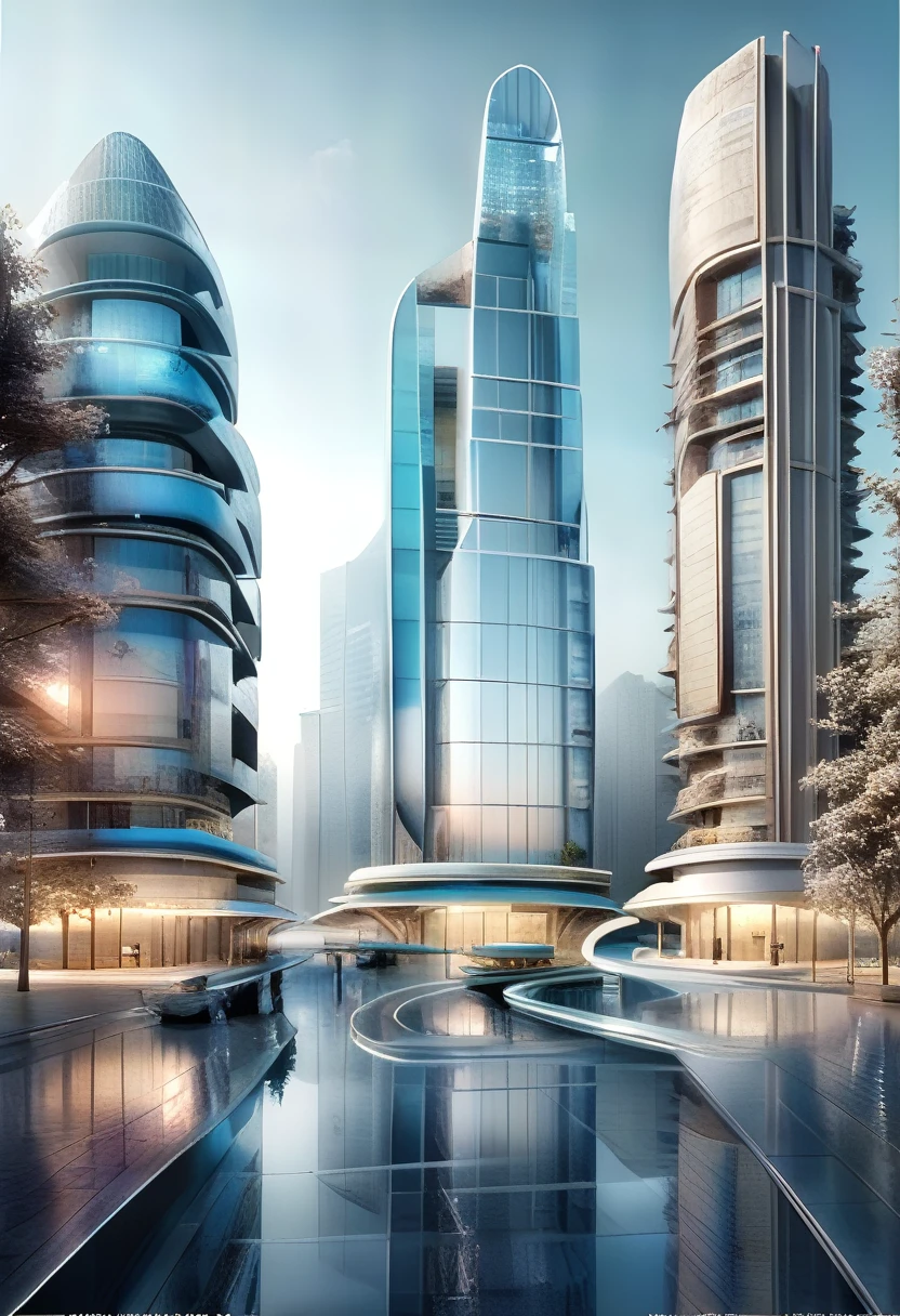 transparent future cityscape, shading effects, gradation magic effects, (ultra detailed, absolutely resolution, best quality:1.3), 2.5D, delicate and dynamic, artistic photography, hyper realistic, graphic CG digital art