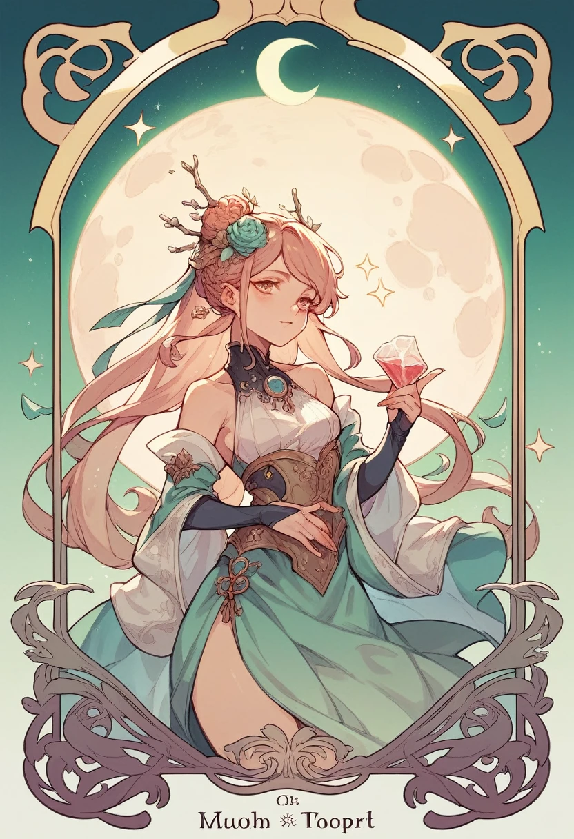 Young Woman, World of Magic, Stars, white, light green, Rainbow, Wine Red Hair, Long Hair, Long Open Silk Dress, 8k UHD, Ultra Detailed, Super High Resolution, Tongue Out, Flowers, Camp, fantasy, smile, excited, chalice