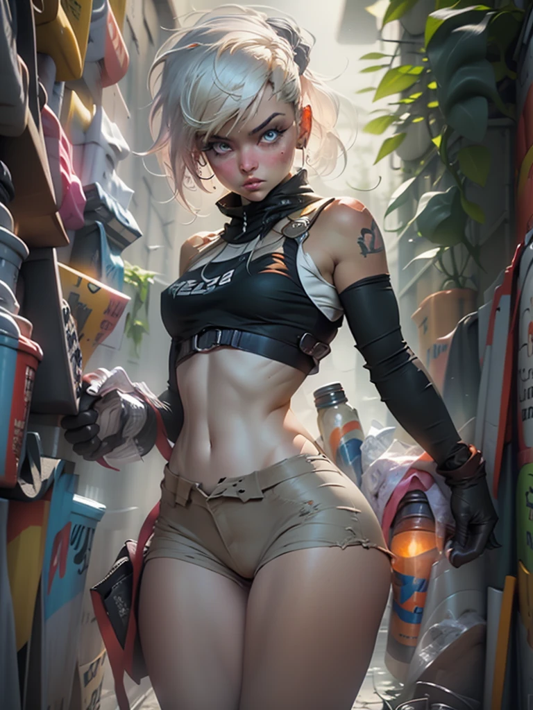 unreal engine:1.4,Ultra realist CG K, photorealistic:1.4, skin texture:1.4, artwork 1 girl, Pistol gatling, shell, looking at the viewer, dynamic pose, hits, ammunition belt, gloves, old, shooting, extremely detailed :1.4, more detailed, optical mixing, playful patterns, animated texture, Unique visual effect, or cyberpunk yellow color, red pantyhose, yellow leather miniskirt, masterpiece, ((colors, cian, vegetables, rosa, Brown: 1.2)) , Realistic 8k digital art.)), 32K