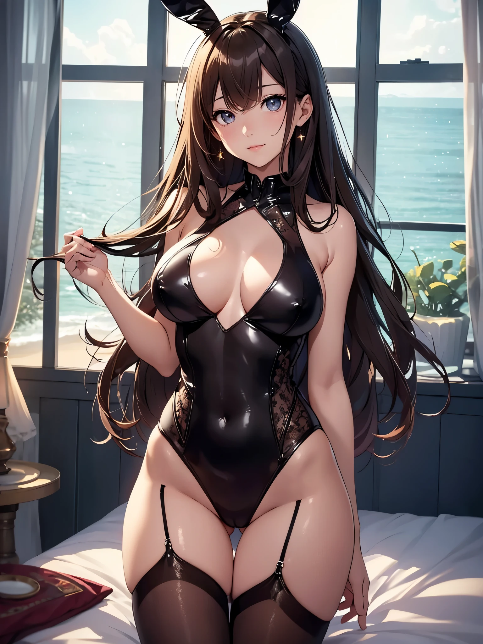 Beautiful バニーガール、Height 180cm 、Bust 120cm、Sweat y body beautiful skin sexexy バール
Beautiful ,(( bunny girl clothes ,body stocking )) Beautiful thighs、Beautiful Skin、detailed groin universe space、Science fiction movies 大universe、beauttiful stars、Sparkling star particles、Luxury hotel bedroom、beautiful sea view in the window、Fantastic light particles
Light 黒Brown Hair A friendly smile tear,tear,tear, magic Masterpiece Night Magic sexy, extely beautiful 22歳 Big Breasts yeagical gentle lighting cowboy shot ,Beautiful decoration、Imprisoned、Detained、Science fiction movies beautiful Beautiful scenery、universe、Milky Way