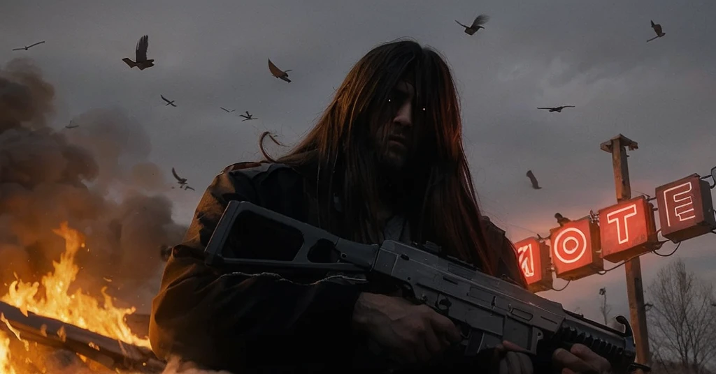 Hatred guy, long hair