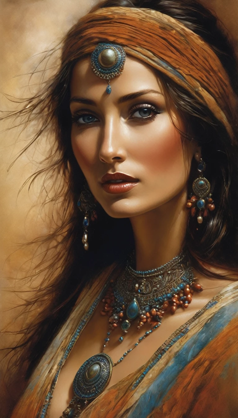 a beautiful woman, in the style of lee bogle
