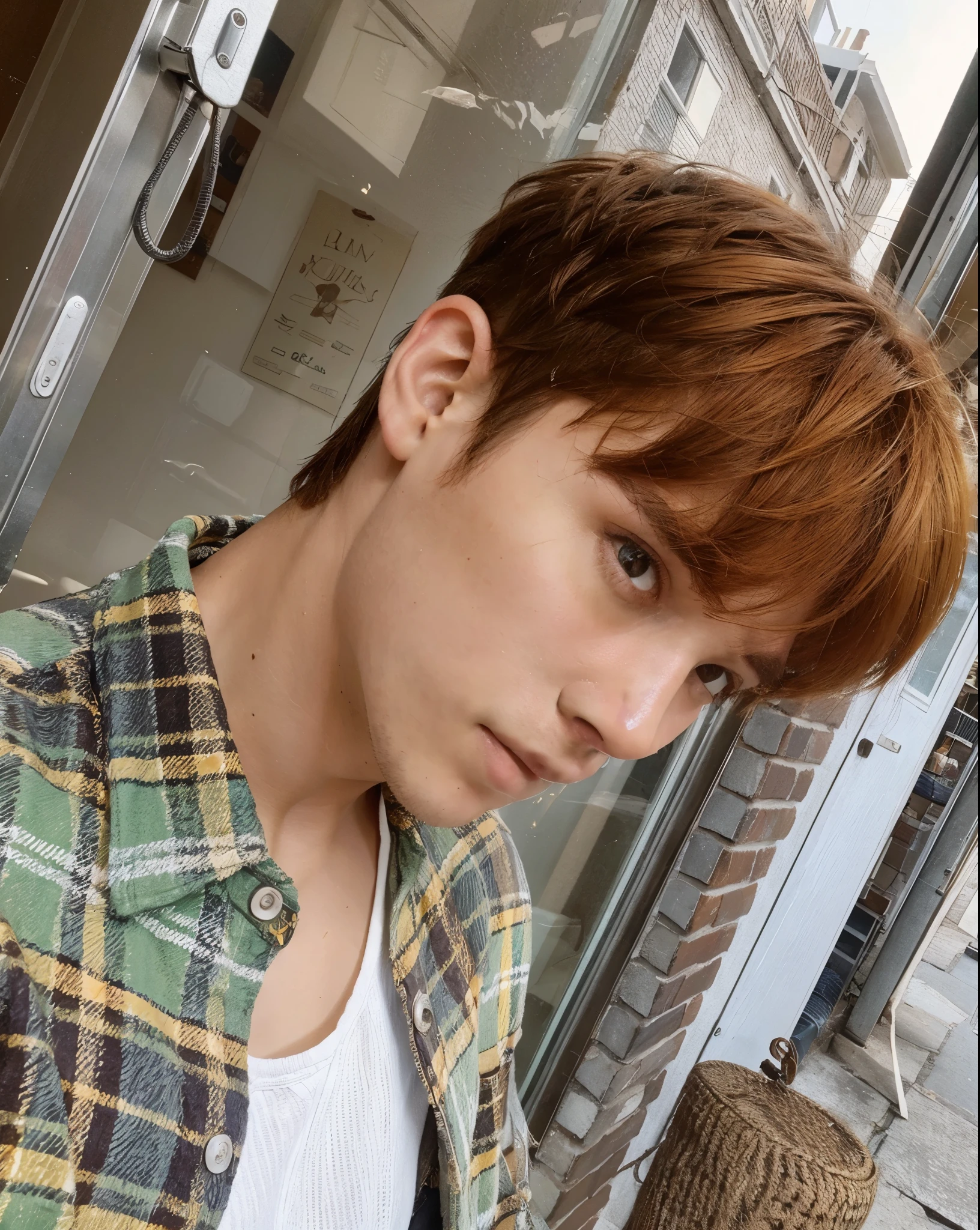 man with honey colored hair