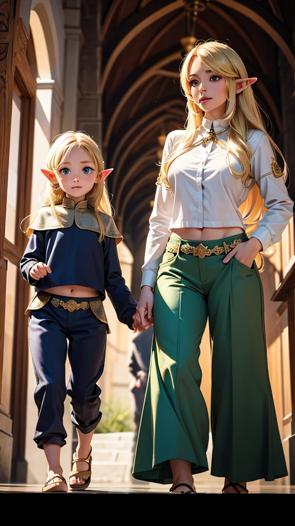 Blonde,Elf,Sisters,pants