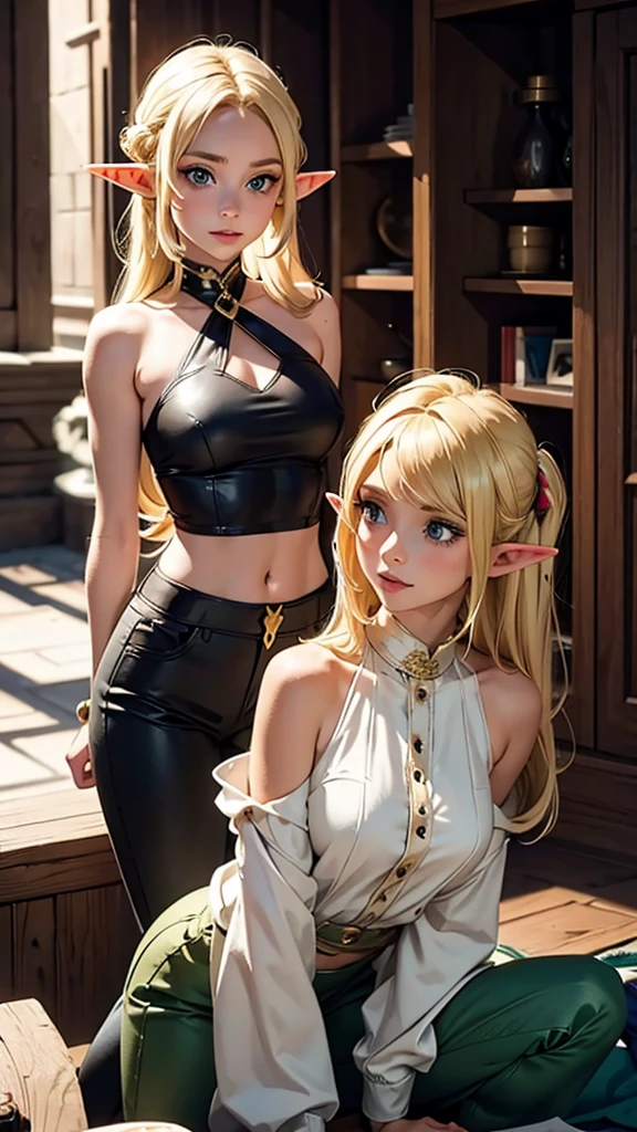 Blonde,Elf,Sisters,pants