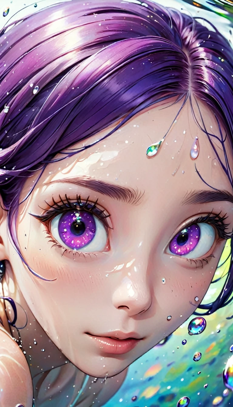 Girl swimming underwater,Ultra-detailed rendering style,Shine,,green,Brush,Surreal oil painting,Shine目,Head close-up,Exaggerated perspective,Tyndall effect,Water Drop,Mother of pearl rainbow color,holographic white,Black background,Purple Eyes,Stars in your eyesがある、Purple Hair,Stars in your eyes、Stars in my eyes、Purple Hair,Stars in your eyes、Stars in my eyes、Purple Hair,Stars in your eyes、Stars in my eyes、Purple Hair,Stars in your eyes、Stars in my eyes、Purple Hair,Stars in your eyes、There&#39;s a star in my eye、Purple Hair,Stars in your eyes、Stars in my eyes、Purple Hair,Stars in your eyes、Stars in my eyes、Purple Hair,Stars in your eyes、Stars in my eyes、Purple Hair,Stars in your eyes、Stars in the eyes, stars in the eyes, stars in the eyes