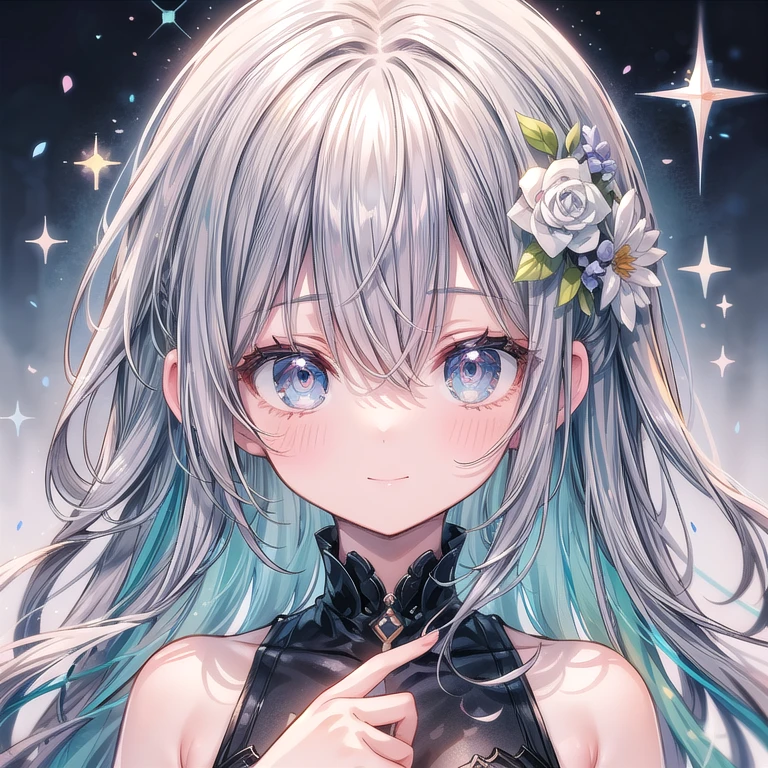 "Create a soft, dreamy watercolor-style close-up illustration of an adorable girl with a trendy soft wolf cut hairstyle, capturing the essence of youthful charm and ethereal beauty:
Character:
A charming young girl with large, expressive eyes that sparkle with a mix of innocence and confidence.
Her face has soft, delicate features with a gentle blush on her cheeks.
She has a sweet, slightly shy smile that adds to her endearing presence.
Hairstyle:
The girl sports a soft wolf cut, a trendy style that combines the shaggy layers of a wolf cut with softer, more feminine touches.
The hair is medium length, with wispy layers framing her face and gradually becoming longer towards the back.
The hair color is a soft, multidimensional pastel shade, such as rose gold or lavender, with subtle highlights that catch the light.
Details:
Soft tendrils of hair float around her face, as if caught in a gentle breeze.
The hair texture is rendered with delicate brush strokes, giving it a light, airy quality.
Lighting and Effects:
The portrait is bathed in a soft, diffused light that creates a dreamy atmosphere.
Subtle watercolor splatters and textures enhance the overall softness and delicacy of the illustration.
A hint of sparkle or glitter effect around the eyes and hair adds a touch of magic.
Style:
The overall style combines soft watercolor techniques with elements of contemporary fashion illustration.
Lines are fluid and organic, with edges blending softly into the background.
Emotional Touch:
The illustration should evoke a sense of gentle confidence, youthful energy, and dreamy introspection."