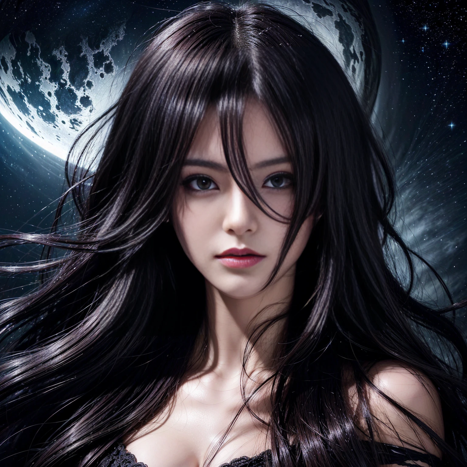 (highest quality,High resolution:1.2),(dark,Threatening:1.1),(Bad luckな:1.1), In the vortex of space,
Heart of a Goth Maiden, Very dark shade.
Her Eyes, Like dazzling fur in a starless haze,
A symphony of despair in their eyes.
Her Mogul Snaps,
Black hair swaying in the moonlight,
She weaves despair into her dreams.
Shadow, Take me to space.
At each step of the Kelhudelgoring, She summons darkness,
Dance of the Void, Whippler Big Spark.
Her touch is the cold caress of the void,
In her vague existence,
Bumblewisk, Cosmic Power,
Stars shining in the endless night.
Confusion swirls, Let the emptiness cry out,
Gothic Witch of the entire star world,
Hypermaximalist, Anime Style, Breathtaking oil paintings, Surreal, Ultra-realistic digital illustrations that mimic the style of oil paintings, Seamlessly blending Alex Grey's psychedelic visionary art with H's biomechanical aesthetic.R. Giger. Great composition, masterpiece, highest quality, (devil,Satan,Lucifer:1.1),(devilish:1.1),(Bad luck,Bad luckな:1.1),(Powerful figure:1.1、Glasses) 、 ((((Huge glasses, Nerd Glasses, Round Glasses))))、(Red eyes glow:1.6)、(Black wings,thick,shabby:1.1),(hellish landscape:1.1), (Threatening atmosphere:1.1),(dark shadows,Threatening presence:1.1),(Bad luck clouds,Stormy Skies:1.1),(dark,Spooky atmosphere:1.1),(Bad luck aura,Evil energy:1.1),(dark aura,cigarette:1.1), (Surreal,Nightmare Visions:1.1),(Predicting the end:1.1),(Twisted corners), (Bad luck whispers,devilish laughter:1.1),(Cries of pain,echoing screams:1.1),(Bad luck symbols,Ancient runes:1.1),(Mysterious Relic,dark artifacts:1.1),(Infernal Ritual,Ritual sacrifice:1.1),(devilish minio, Black and blonde hair, glasses