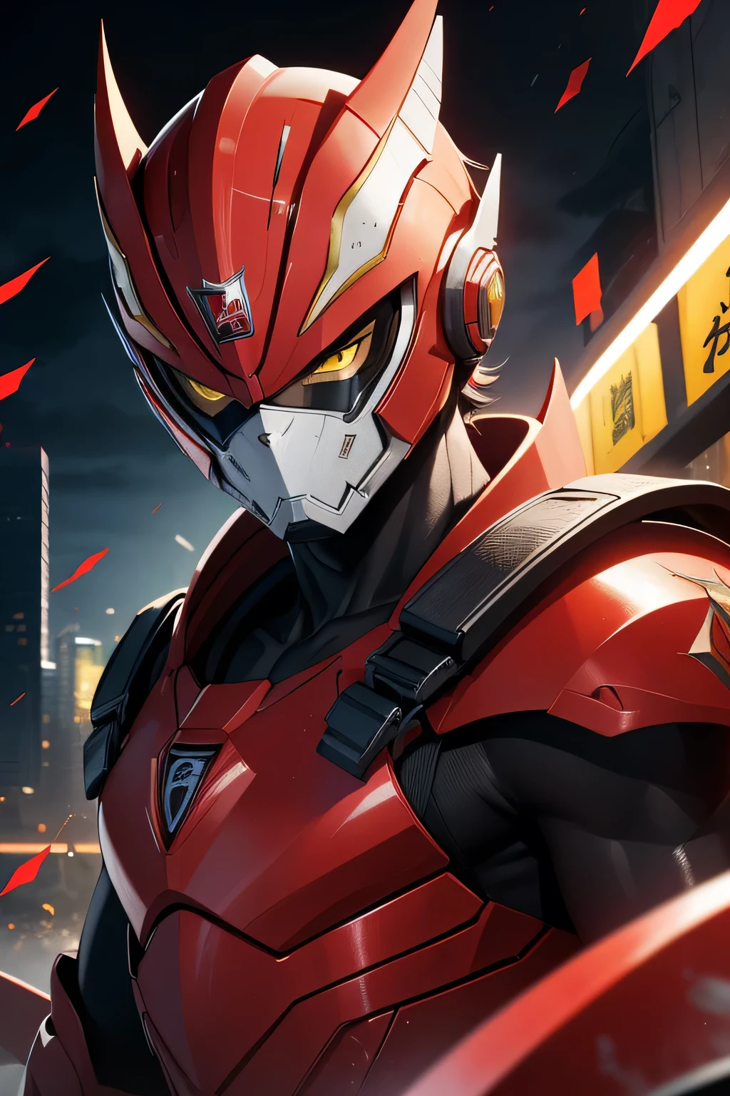 An incredible decision、High resolution、(masterpiece:1.4)、Ultra-detailed、Sharp details、Dramatic and realistic painting art、Super Sentai Series Ganger、Hero Mask、(red tint、Lush、black、yellow、That's pink、Group of 5)Hero of Justice、whole body、Decide on a transformation pose、