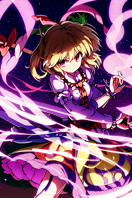 (((Touhou Costume)))、Demon Sword、garter belt、White ribbon