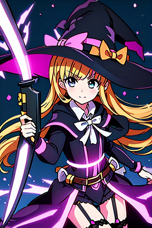 (((Witch Costume)))、Demon Sword、garter belt、White ribbon