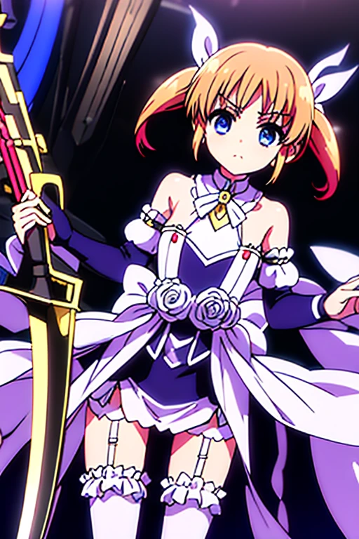 (((Saint Costume)))、Demon Sword、garter belt、White ribbon