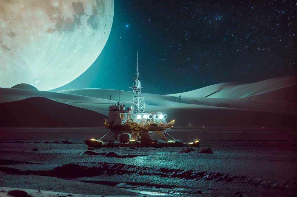 In the vast universe,spacecraft,Moon