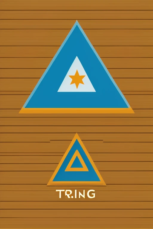 Please design an icon,The Chinese name is:Triangular learning ability。There is a thinking head in the icon。