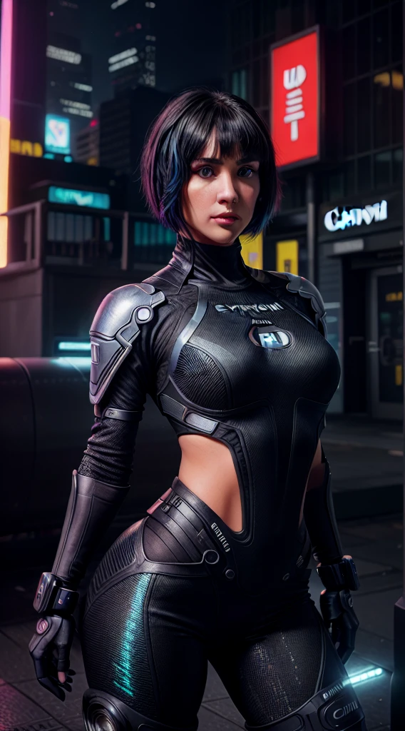 (highly detailed: 1.2), (canon EOS R6 best quality: 1.2), (8k: 1.0), (emb-rrf-low: 1.0), detailed face, hyper detailed eyes, sharp focus (awarded photo: 1.2), (subsurface scatter: 1.2), (subsurface scatter: 1.2). 1.1) (a beautiful ultra-detailed cyborg: 1.2), ( hyper-detailed hair: 1.2), (wonderful body: 1.2), (full body: 1.2), (dynamic stance :1.2), neon glow, (detailed cybernetic eyes:1.1), close-up (hyperrealistic:1.2), rpg, CyberPunk 2077 style, dramatic lighting, (highly detailed futuristic cityscape:1.2), (sci-fi: 1.2). 1.2), professional portrait photography, by wlop greg rutkowski jeffrey simpson alphonse mucha, black short hair with bangs emo pin up girl, striking a pose, midshot, centered image, ultra detail, extremely face detail, extremely eye detail, black short hair with bangs, black short hair with bangs, black short hair with bangs
