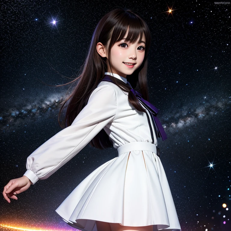 (ExtremelyDetailed ((Personification as a LittleGirl of (" Mariko Kaga ")))) DelicateClothing Textures. High-level UltraDetailed Wallpaper, (8K TopQuality Masterpiece of CommercialPhoto), PerfectLighting, Absurd MysticSight Tyndall Effect Scattering (StudioGray background with (Overflowing oodles RainbowColor (Starry Particles BokeH))), (Assfocus RoundlyButts) (Exposed SFW) BREAK (Acutance:0.88) (NOGIZAKA FaceVariations) Extremely Detailed KAWAII face, Childish PerfectAnatomy, CaptivatingGaze ReflectiveEyes with (SparklingHighlights:1.28), DoubleEyelids with (Delicate VoluminousLong Eyelashes:0.88), GlossyRED Lips with BeautifulDetails, PUNIPUNI RosyCheeks, Radiant PearlSkin with clear transparency, Glowing DowneyHair, { (Dynamic Joyful expressions LifeLike Rendering:1.4) | (:d) } . (large eyes:-1) . (Lens Flare:-0.5)