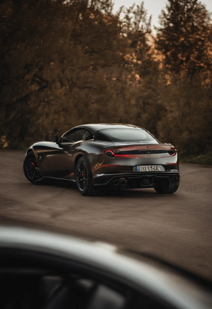 Chocolate cookies with Nutella, fat cookies, plumpness, in a cloth on the hood of a Ferrari, cookies on the hood of a sports car, Depth of field, in the background a highway, professional Photo, he was the best photographer in the world, realisitic, 4K, chocolate chip cookies in a Ferrari 
