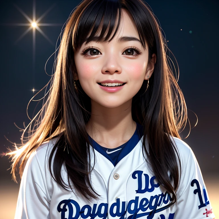 (ExtremelyDetailed ((Personification as a LittleGirl of (" LA Dodgers ")))) DelicateClothing Textures. High-level UltraDetailed Wallpaper, (8K TopQuality Masterpiece of CommercialPhoto), PerfectLighting, Absurd MysticSight Tyndall Effect Scattering (StudioGray background with (Overflowing oodles RainbowColor (Starry Particles BokeH))), (Assfocus RoundlyButts) (Exposed SFW) BREAK (Acutance:0.88) (NOGIZAKA FaceVariations) Extremely Detailed KAWAII face, Childish PerfectAnatomy, CaptivatingGaze ReflectiveEyes with (SparklingHighlights:1.28), DoubleEyelids with (Delicate VoluminousLong Eyelashes:0.88), GlossyRED Lips with BeautifulDetails, PUNIPUNI RosyCheeks, Radiant PearlSkin with clear transparency, Glowing DowneyHair, { (Dynamic Joyful expressions LifeLike Rendering:1.4) | (:d) } . (large eyes:-1) . (Lens Flare:-0.5)
