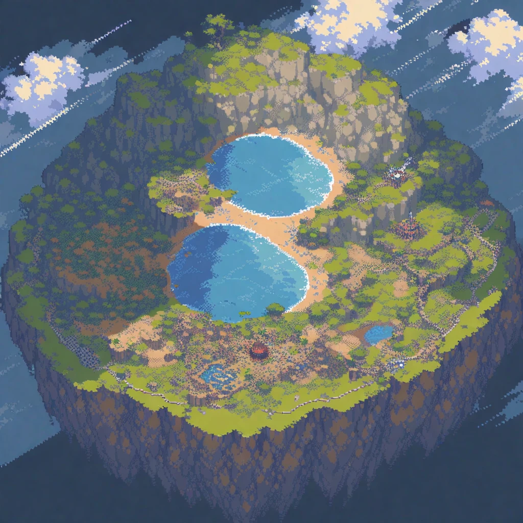 (masterpiece, best quality:1.2), Pixel Art,Land Space,Akihabara