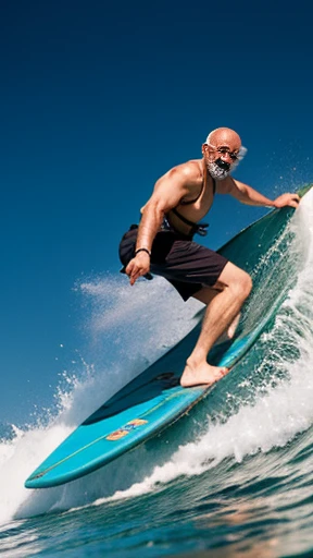 Master Roshi surfing on a turtle shell