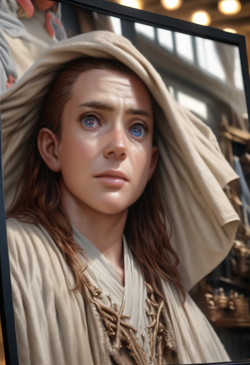A 12 year old girl, highly detailed mage, intricate magical robes, long auburn hair, piercing eyes, detailed facial features, serene expression, (anime:1.37), (best quality,4k,8k,highres,masterpiece:1.2),ultra-detailed,(realistic,photorealistic,photo-realistic:1.37),HDR,UHD,studio lighting,ultra-fine painting,sharp focus,physically-based rendering,extreme detail description,professional,vivid colors,bokeh