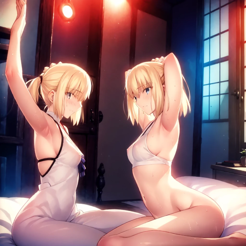 High resolution, 最high resolution,high resolution,{know_StayNightuFotable in F:1.15}, Rubio_ Highest quality, masterpiece, フルnude,Sweatだく,blush,smile,Underarmアップ,Sweat,Underarmを広げて見せている,bed,semen,Bukkake,Covered in semen,semenが垂れている,Moist,blonde,whole body,pubic hairがある,Love Juice,Underarm,~ side,~ sideの下,Underarmの下,~ sideアップ,Sweatをかいている,~ sideSweat,Upper Body, 1 person,Armpit zoom,Side zoom,Underarmズーム,腋の下ズームUnderarmを見せつける,Showing off your armpits,Place your arms behind your head,nude,全naked,naked,Raise your arms, Intraluminal reflection,whole body,Two Arms,alone,sexy,1 personだけ,look at me,体中semenまみれ,膣からsemenが垂れている,front,オイルを塗ったテカテカのUnderarmを見せる、オイルを塗った光沢のあるUnderarm:1.30、Surreal、Underarm、オイルを塗った光沢のあるUnderarm:1.30、光沢のあるUnderarm、オイルを塗ったぬるぬるのUnderarm:1.30、ぬるぬるした光沢のあるUnderarm:1.20、明るく詳細なUnderarm、Underarmの細かいシワ:1.7、Realistic armpit wrinkles:1.7、Underarmを照らす光:1.4、Even the fine details of armpit pores), (smile、Side-show pose,Side-show pose,Nipples are erect,全naked,No clothes,素っnaked,Armpit up,Armpit Up,Naughtyな腋,Naughtyな脇,Naughty,Sweat,Arms behind head,Spread the armpits,Spread your arms,Embarrassed,Love juiceが垂れている,Breast milk,Breast milkが出ている,Pussy,しゃがんでPussyを見せつける,Body to the front,pubic hairが生えている,pubic hair,semen,semenまみれ,semen,semenまみれ,Naughtyな体,Naughtyな身体,NaughtyなPussy,Naughtyなgenital,genital,NaughtyなPussy,Naughtyなnaked,Naughtyなnaked体,Naughtyな肉体,Naughtyなボディー,Embarrassedに腋を見せている,Embarrassedに脇を見せている,lotion,lotionまみれ,Vaginal fluid,Vaginal fluidが垂れている,Love juice,Love juiceが垂れている,semenでベタベタ,Sticky with semen,Sperm,Spermwhole bodyまみれ,Pussy,Pussyを見せつける,Pussy,Pussyを見せつける,Embarrassedな表情,Groinにタトゥー, Groin,View your viewers,genital,女genital,Moist腋,Moist脇,smile,4K,(8k),Noise Reduction,Place your hands behind your head,Emphasis on the crotch,((Place your hands behind your head)),(Shiny, oily skin), Raise the hand, (Raise your arms above your head:1.5), Put your arms behind your head, Underarm, (Underarm into viewer's face:1.5), (View your viewers:1.5), Raise the hand,Stuffy armpits,Stuffy side,Underarmを露出させる,Exposing the armpits,両手を頭に当ててbedに座わる,Stuffy armpits,Stuffy side,blue eyes