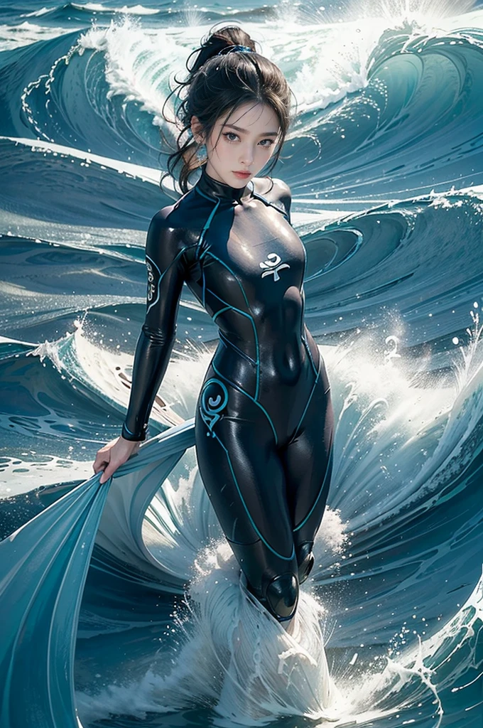 (masterpiece,Highest quality,超A high resolution),One Japanese woman, (((Very beautiful  girl))), pretty girl、View the photographer､  ((smile)), Super cute face, Glossy lips, Double eyelids on both eyes,Natural smile、 Natural Makeup, Long eyelashes, Shiny and smooth hair､Center image,  Perfect limbs, Perfect Anatomy,((Tentacle swimsuit)))(Wet with water),Pool,,((),Yunyun((A lot of thin tentacles))