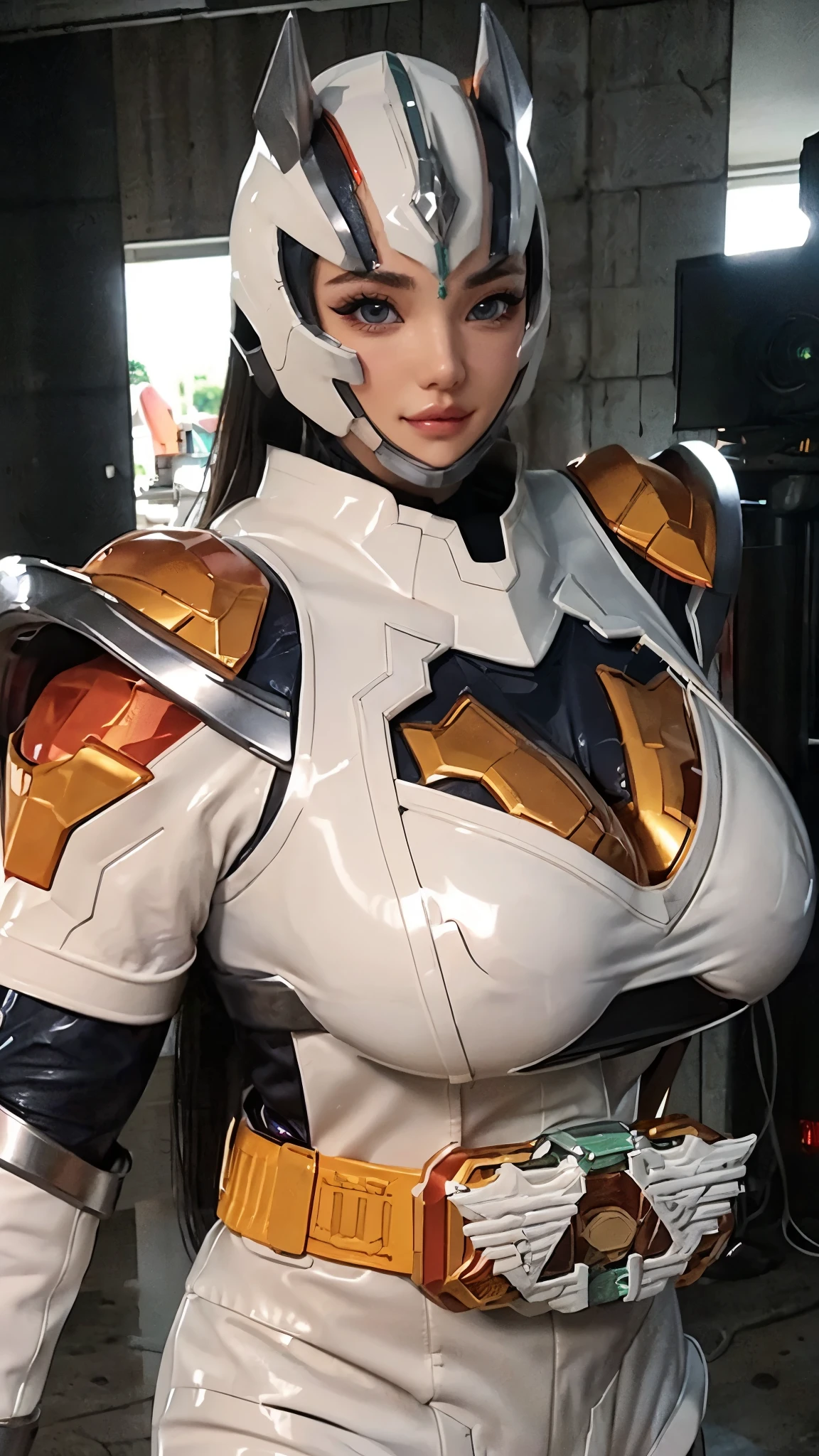 TEKKEN_REINA, CLOSE UP UPPER BODY,SOLO, COWBOY SHOT, ((EVIL DRAGON MECHA HORN HELMET, CAUCASIAN, WHITE HIGHT PONYTAIL HAIR)), (GIGANTIC FAKE BREASTS,CLEAVAGE TOP,11 LINE ABS:1.5), ((WEARING OUTFIT MECHA GOLDEN CRIMSON DARK EVIL DRAGONOID ARMORED, SKINTIGHT PANTS:1.5)), (MUSCULAR BODY SHAPE:1.5), (CLEAN GLOSSY BODYSKIN:1.5), (LOOKING AT VIEWER:1.6), (BACKGROUND FUTURISTIC SPACE STATION:1), (PHOTOREALSITIC:1.4), (ULTRA-DETAILLIERT), (TOP-QUALITY), (BEST SHADOWS), BRIGHT LIGHT IN ROOM, HYPER TEXTURE, (4X MSAA), ((UNREAL ENGINE 5 RENDER)), (NEON), PHYSICALLY-BASED RENDERING, ULTRA HIGHT DEFINITION, 16K, 1080P.