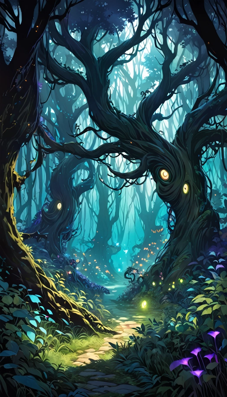 A massive, eldritch horror composed of writhing tentacles and countless eyes. Each eye captures the soul of a victim in an unending gaze. The Devourer of Souls is consuming the essence of its prey in a nightmarish, otherworldly landscape, leaving behind empty, soulless husks