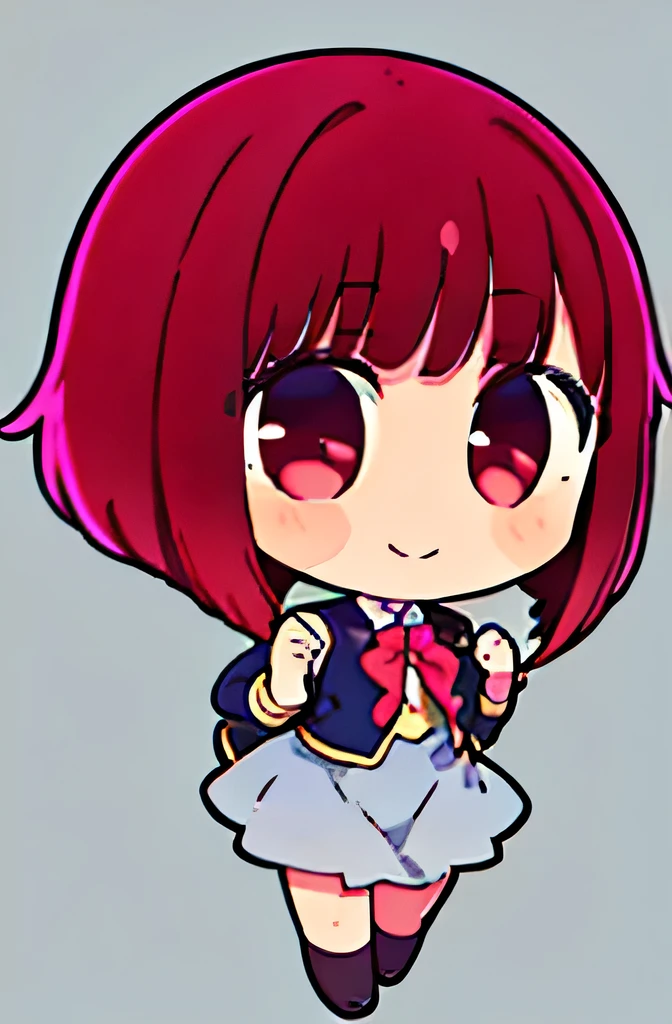 masterpiece,kana,One Woman,high school girl,High resolution,high quality,Detailed face, full body,Simple Background,smile,chibi,Detailed eyes,Clear contours