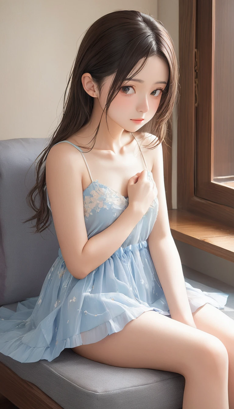 (masterpiece, Highest quality:1.2), One girl, alone,bony body、、(I breathe:1)